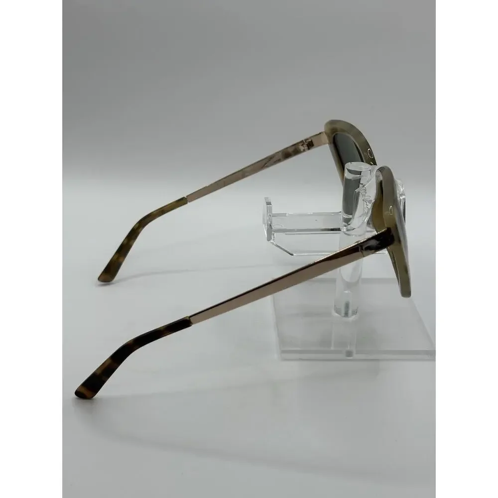 Ann Taylor Cat Eye Sunglasses Tortoise Gold Green Lenses Women 53-20-135